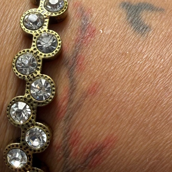 Solid bangle , bracelet with stones - Picture 3 of 3